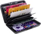Black - Metal Wallet Credit Card Holder  Women Men Aluminum  Rfid  Hard Case