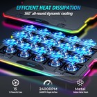 Gaming Laptop Cooling Pad  Laptop Cooler With 15 Quiet Fans For 12-17 3 Inch    