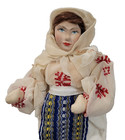 Vintage Ussr Doll Soviet Toy 10 5  Tall Traditional Costume
