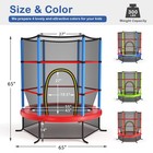 55  Kids Trampoline Bouncing Jumping Mat Recreational Trampoline W enclosure Net