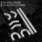 Lcgp 2 5 Inch Diy Custom Exhaust Pipe Mild Steel Elbow Straight Pipe U-shaped Pi