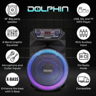 Dolphin High Power 18  Bluetooth Rechargeable Party Speaker Wireless Microphone