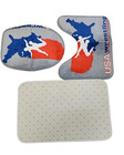 Usa Wrestling 3 Piece Bathroom Rugs Set Bath Rug Contour Mat And Toilet Lid Cove