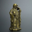 Chinese Old Collection Handwork Bronze Carved God Of Longevity Statue