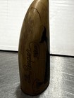 Wooden Faux Sperm Whale Tooth  ed Sheetz 1978  Scrimshaw The Reaper 1820 Decor