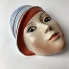 Crown Devon Art Deco Face Wall Plaques Hand Painted By Dorothy Ann