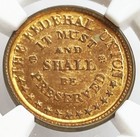 1861 -1865 Civil War The Federal Union Army   Navy Token F 220 322a Ngc Ms64 Pq