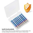 10pcs Up Cut Carbide Spiral Cnc Router Bit Set 1 8  shank 2 Flute End Mill Tool
