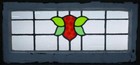 Old English Leaded Stained Glass Window Transom Simple Abstract 31  X 18 1 2 