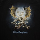 Vintage Y2k Walt Disney World Dragon Mickey Graphic T-shirt Black Xs