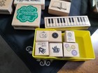 Lot Of 45 Mixed various Themed Wood Rubber Stamps 