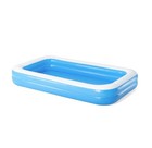 Bestway H2ogo Blue Rectangular Inflatable Swimming Pool 10 Ft X 6 Ft  X 18 In 