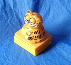 Garfield The Cat Figure W  Push On Feature Closes Eyes Vintage 1981 Working