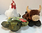 Mint  Clean  With Tags  Aurora Lot Of 3 Beanie Plush Turo  Sea Turtle    Chicken