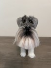 Realistic Schnauzer Dog Figurine Fur Covered Lifelike Terrier Statue 10   