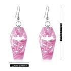 Unique Handmade Vintage Creative Black Cool Acrylic Bat Coffin Dangle Drop Earri