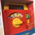 Fisher-price Vintage Windup Radio Music Box Toy Red blue 1981 New Open Box