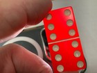 Beautiful Vintage Cherry Red Catalin bakelite 28 Piece Domino Set