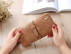 Brown Women Lady Suede Leather Long Wallet Card Holder Purse Handbag Clutch Us