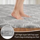 Extra Soft Shaggy Area Rug With Non-slip Backing  Modern Floor Mat For Home Room