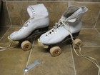Vintage Hyde Chicago Shoe Roller Skates Womens Size 5  Wood Wheels W  Case   Key