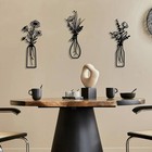 3 Pcs Metal Flower Wall Decor  Vase Wall Art Home Decor For Living Room6848