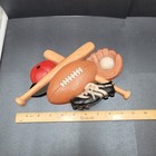 Burwood Sports Vtg Wall Plaques Decor Baseball Football Home Interior 3260