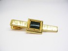 Vintage Tie Clip Anson Tie Bar Black Onyx Stone Classic Formal Wear