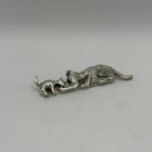 Vintage Mama Cat With Kitten 925 Sterling Silver Pin brooch 13 5 Grams 2 5 