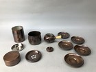 Y7953 Kyusu Copper Chataku Kensui Caddy Signed Box Japan Antique Tea Ceremony