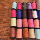 Colorful Lot 35 Vintage Spools Of Sewing Threads