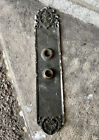 Huge 13 5    Antique Victorian Ornate Entry Door Cast Bronze Door Knob Back Plate