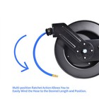 Heavy Duty Retractable Air Hose Reel With 3 8  Inch X 50  Ft steel Hose Reel