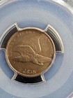 1858 1c Flying Eagle Cent Pcgs Au Detail Cleaned Small Letters