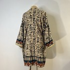 1970s Egyptian Revival Robe Terrycloth Novelty Print Adult L xl 44 Inch Max Bust