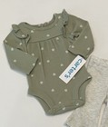 Carters Newborn Baby Girl Clothes Pants Bodysuit 2 Pc Set Cute Floral Outfit New