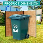 Outdoor Privacy Fence Screen 48  Full Sealed Wood Panel steel Frame For Trashbin