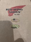 Red Wing Shoes 18k Gold American Flag Boot Lace Shoe Keeper Charms Usa