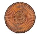 Hopi Pueblo Wicker Basket Tray   Ca  1930  Size 1 75  H X 12 75  D