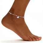Women s Fashion Heart Pendant Delicate Chain Anklet Simple Alloy Anklet