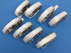 8 Pack Of 1  X 15  White Tent Ratchet Straps With Sewn Loops   1 000 Lbs Wll 