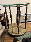 Vintage Ornate Metal Umbrella   Cane Stand Holder Or End Table  