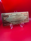  100000 Gold Plated Dollar Bill