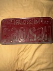 Missouri May 1967 License Plate Tag Hc2-062  may Missouri  With 67 Sticker
