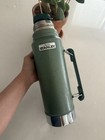 Vintage Stanley Aladdin 1 Quart Thermos Bottle A-944dh Green Hammertone Usa