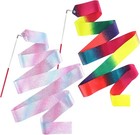 2 Pcs Dance Ribbons gymnastics Ribbon 78 7 Inch Twirling Dancing Ribbons Spar   