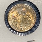 Collectible Toned     1958     D     Silver  Roosevelt     Uncirculated Dime