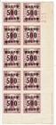 China 1948 Hyperinflation Era Stamp Blocks - Gold Yuan   Provisional Overprints