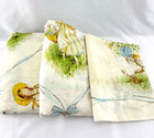 Vtg 1976 70s Holly Hobbie Full Sheet Set Flat Fitted Pillow Case Cottagecore
