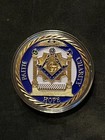 Masonic Challenge Coin Square Compass Work Tools Freemason Case Fraternity New 